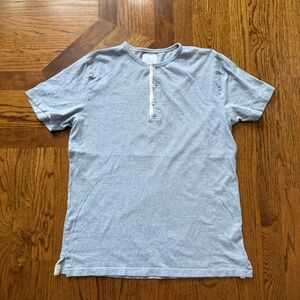 Abercrombie & Fitch Light Blue Henley Tee